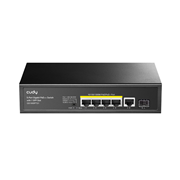 CUDY-9 | 8 10/100 Mbps RJ45 ports with auto-negotiation. Up to 200Mbps Full-Duplex. Supports self-learning and self-aging of MAC addresses.Switch PoE+ de 5 puertos Gigabit y 1 ranura SFP