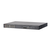 DAHUA-1706 | Switch Comercial gestionable PoE (L2) de 16 puertos Gigabit + 2 puertos SFP Gigabit (no anillo)