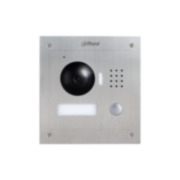 DAHUA-246N | Interphone vidéo IP (SIP 2.0) Dahua adapté pour l'extérieur. H.264. CMOS 1.3MP. Vision nocturne et invites vocales. Optique fixe de 2,8 mm (87 °). G.711. Audio bidirectionnel. Il intègre un microphone et un haut-parleur. 2 entrées d'alarme Tamper Tamper. RS485 IP54, IK07. 12V DC PoE Installation encastrée ou en surface.