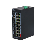 DAHUA-4429 | 20-port L2 industrial switch with 16 PoE ports