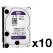 HDD-1-PACK10N | Pack of 10 HDD of 1TB (WD10PURX model), special for videosurveillance