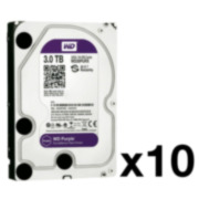 HDD-3TB-PACK10 | Pack of 10 Western Digital® Purple HDD of 3 TB