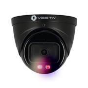 IPC-T38-L-MC-PV-V2-B | Dome IP da esterno nero 8 MP VESTA Advanced Video Magic Color Active Deterrence