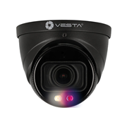 IPC-T38L-ZAS-PV-V2-B | Domo IP exterior preto de 8 MP VESTA Advanced Video Smart Dual Light Active Deterrence Lite AI