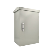SAM-5063 | IP65 beige metal enclosure with fan and DIN rail