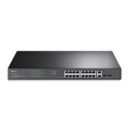 TPLINK-104 | Switch PoE+ Gigabit Easy Smart de 16 puertos y 2 combo SFP