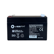 VBAT-01N | Bateria recarregável AGM VRLA VESTA de 6 V e 1,3 Ah com tecnologia CCDR