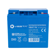 VBAT-7N | Batería recargable AGM VRLA VESTA de 12 V y 18 Ah con tecnología CCDR