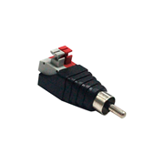 VESTA-495 | Connettore RCA maschio VESTA con terminale a pressione per impianti CCTV