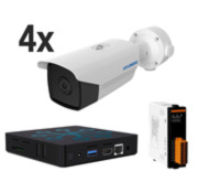 VIM-DUAL-KIT4 | Kit de Vaelsys termico compuesto por: 1x servidor de vídeo para instalaciones básicas SAM-4485, 4x cámaras bullet térmica + visible Thermal-Line HYU-661, 1x Módulo USB de 6 entradas/salidas de relé SAM-4147