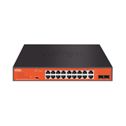 WITEK-0003 | 16 Gigabit PoE unmanageable PoE switch + 2 Gigabit COMBOs 