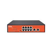 WITEK-0006N | Switch 8 PoE + 2 Uplink Ethernet Gigabit