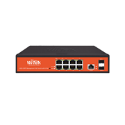 WITEK-0093 | Switch PoE Gigabit de 8 portas + 2 SFPs Gigabit