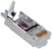 SAM-778 | Conectores RJ45/8 Cat5e apantallados para crimpar con clip para malla