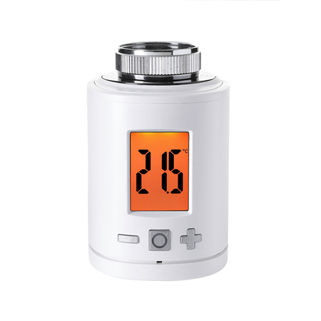 AEOTEC-011 | Cabezal termostático para radiador Aeotec Radiator Thermostat. Ahorre hasta un 30% de energía. Sistema de control de calefacción inteligente. Permite ajustar cualquier habitación de su casa a su temperatura preferida. Cambie la temperatura, en cualquier momento y en cualquier lugar. Gracias a la tecnología Z-Wave y a la tecnología FLiRS, el termostato reacciona inmediatamente a cualquier ajuste de temperatura que se envíe desde su puerta de enlace inteligente. La pantalla LED iluminada y los botones también le permiten controlar manualmente la temperatura deseada.
No se requiere ningún cableado ni herramientas especiales para instalar el termostato de radiador Aeotec. El termostato se adapta a todas las válvulas de radiador M30 x 1,5 mm. Se incluyen varios adaptadores para las válvulas RAV, RAL y RAVL.