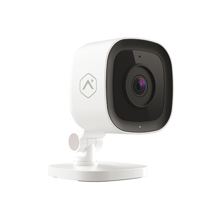 ALARM-11 | Telecamera compatta 2MP WiFi IP Alarm.com con illuminazione a infrarossi da 5 m per uso interno. formato H.264. 2MP 1/3" CMOS. Risoluzione digitale 1080P. Ottico fisso da 3,19 mm (110°). HDR. Regolazione dell'immagine. Audio bidirezionale. 12V DC.
