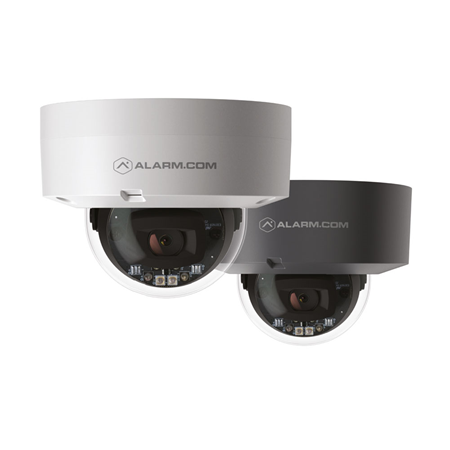 ALARM-21 | Domo antivandálico IP Alarm.com de 2MP con iluminación IR 30m para exterior. CMOS 1/2,7” de 2MP. Resolución de hasta 2MP. 0 lux IR On. Óptica fija de 2,8 mm (111°). Ajuste de imagen. Análisis de vídeo con detección de objetos. Ranura MicroSD. Grado de protección IP66. Protección antivandálica IK9. 12V CC. Admite PoE. Incluye carcasa de color gris