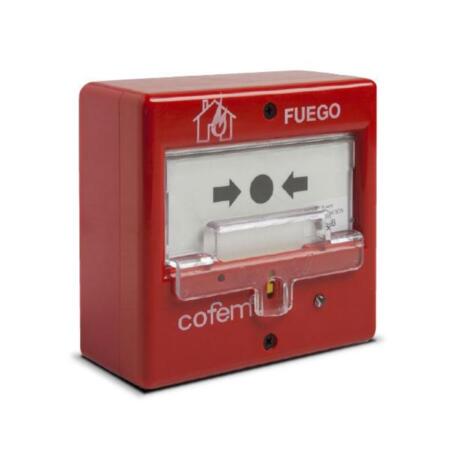 COFEM-18|Botão de alarme manual reinicializável, auto-identificável e controlado por microprocessador, com painel de controlo do sistema de deteção analógico