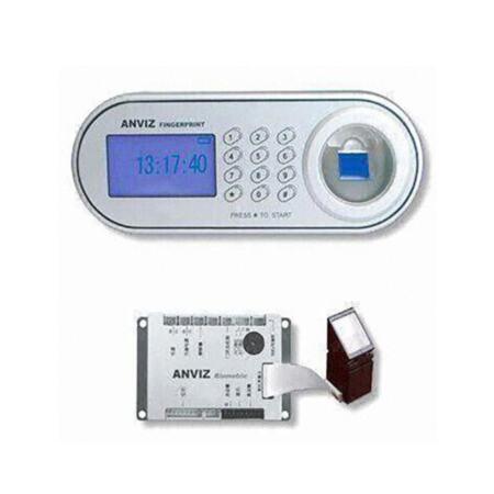 CONAC-661 | Module with fingerprint reader, keyboard and LCD display - Anviz. Up to 8 prints. Identification by fingerprint, user and fingerprint or user and password. Aluminum panel.