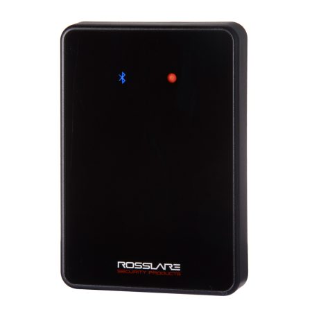 CONAC-768 | ROSSLARE smart card reader  CSN SELECT™ . Bluetooth BLE. Range: 4.1. 5~10 cm (RFID and NFC) and 1 to 10 meters (Bluetooth BLE 4.1). Reads all card formats.