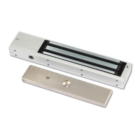 CONAC-807 | Retenedor electromagnético ViRDI de superficie para una puerta. Retención de 275 kg. Funcionamiento por aplicación de tensión. Bloqueo de puertas con supervisión.