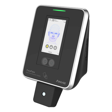 CONAC-858 | Face recognition terminal and contactless infrared thermal temperature detection. Detection distance of 0.3 ~ 0.5 metres. Measuring the accuracy of ±0.3°C. Mask detection. Face capture <1 second. Face recognition <0.5 seconds. Wide-angle HD camera with fast and flexible recognition from multiple angles and distances. Deep-Learning AI architecture. RS485, WiFi or TCP/IP communication. Management via a web server and professional PC-based software.