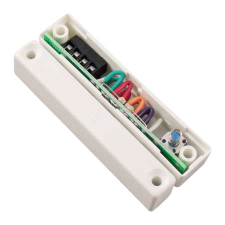 CQR-3 | Contacto magnético de superficie. Distancia de apertura de 17 mm. Incorpora tamper con micro interruptor. Regleta con 4 terminales para conexionado, no requiere caja de conexión. Resistencias EOL seleccionables. Puede ser configurado como doble contacto. Puede ser utilizado en puertas de doble hoja. Color blanco. EN50131 Grado 2, Clase ambiental II.