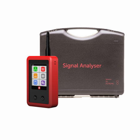 CSL-4 | Analizzatore di segnale per reti WiFi 2.4GHz, 2G, 3G, 4G, GSM. Apparecchiature portatili. Include valigia per il trasporto.