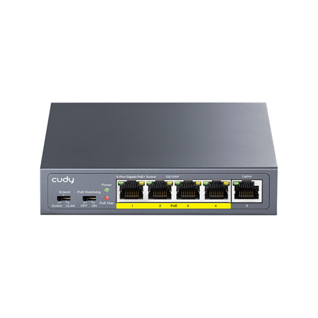CUDY-98|Commutateur PoE+ Cudy avec 5 ports Gigabit