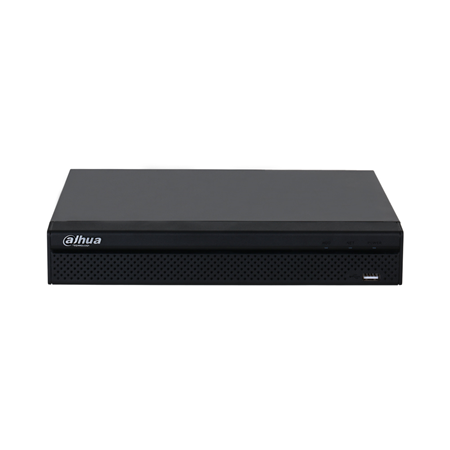 DAHUA-1057N-FO | Dahua IP NVR 8 channels 12MP. Smart H.265+/Smart H.264+ format. 80/60Mbps input/output. Simultaneous HDMI (4K) 1 VGA (1080P) outputs. Compatible with cameras with SMD Plus perimeter protection. Capacity of 1 SATA HDD. 1 RJ45 FastEthernet. 2 USB 2.0. 48V DC. 8 PoE