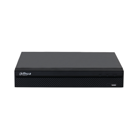 DAHUA-1057N-FO | NVR IP Dahua de 8 canales 12MP. Formato Smart H.265+/Smart H.264+. 80/60Mbps de entrada/salida. Salidas HDMI (4K) 1 VGA (1080P) simultáneas. Compatible con cámaras con protección perimetral SMD Plus. Capacidad de 1 HDD SATA. 1 RJ45 Fast Ethernet. 2 USB 2.0. 48V CC. 8 PoE