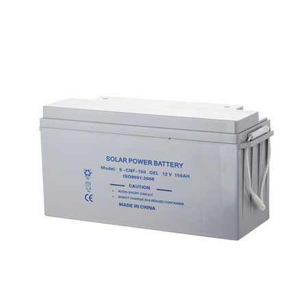 DAHUA-1370 | Dahua 150 Ah rechargeable gel battery. The colloidal electrolyte is absorbed between the plates and separators, there is no free electrolyte in the battery. No need to add water during use, no maintenance required. No acid overflow: No pollution to the environment. Long floating life, low self-discharge.