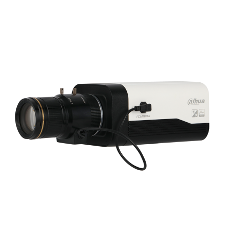 DAHUA-1726 | IP box camera StarLight series, for indoors. 1/2,8” CMOS, 2MP. Triple stream. H.265+/H.265/H.264+/H.264/MJPEG. Up to 2MP at 50fps. ICR. 0,004 lux F1.2. C/CS mount. 16X digital zoom. OSD, AWB, AGC, BLC, HLC, WDR 140dB, SSA, 3D-DNR, 4 ROI zones, defog, mirror, EIS, motion detection and privacy mask. People counter. IVS. BNC video output. Audio: 2 input / 1 output (built in microphone). Alarm: 2 in / 2 out. MicroSD slot. Onvif, API. 12V DC / 24V AC. Poe+.