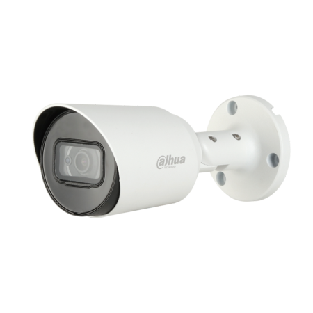 DAHUA-1801 | Cámara bullet 4 en 1 serie PRO con Smart IR de 30 m para exterior. CMOS 1/2,7” de 4MP. Salida 4 en 1 (HDCVI / HDTVI / AHD / 960H) conmutable por OSD o desde mando DAHUA-498. Óptica fija de 2,8 mm (97°). 0,03 lux. Filtro ICR. OSD, AWB, AGC, BLC, HLC, WDR digital, 2D-NR. Incorpora micrófono. IP67. 3AXIS. 12V CC. Sistema POC.