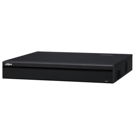 DAHUA-1813-FO | 16 channel 4K / 8MP IP NVR. H.265 + / H.265 / H.264 + / H.264. Two-way audio. Playback of up to 16 channels in real time. 4K / 8MP, 6MP, 5MP, 4MP, 3MP, 1080P, 1.3MP, 720P recording, etc. Recording rate of up to 200 Mbps. HDMI (4K) and VGA (1080P) outputs. 4 HDD SATA III capacity. Intelligence IVS. 16 alarm inputs / 4 outputs. 2 RJ45 Fast Ethernet. 1 USB 2.0, 1 USB 3.0, 1 RS232, 1 RS85. 220V AC. 1.5U