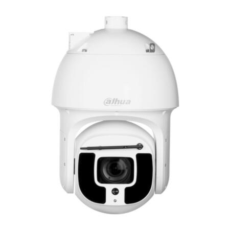 DAHUA-1848 | StarLight IP motorized dome of the AI series of 200 ° / sec. with 500 m IR lighting, for outdoor. H.265 + / H.265 / H.264 + / H.264 / MJPEG format. 1/1.8” CMOS Sony® STARVIS ™ 4 megapixel. Triple stream. Resolution up to 4MP @ 25ips. BNC output 40X optical zoom 5.6 ~ 223 mm. 16X digital zoom ICR filter 0.001 lux. OSD, AWB, AGC, BLC, HLC, real WDR (120dB), 2D / 3D-NR, defog, EIS, privacy masks. Autotracking Perimeter protection, metadata, facial recognition. Intelligent Detection (IVS). 300 DH-SD and Pelco-D / P presets. RS485 1 input / 1 audio output. 7 inputs / 2 alarm outputs. MicroSD slot Onvif, API. IP67 Lightning-proof 8KV. Clean-objective. 24V AC (power supply included). Hi-PoE It includes wall bracket.