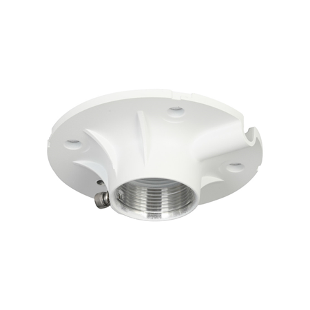 DAHUA-1880 | Short support for installation of motorized domes on ceilings. Material: Aluminum and polycarbonate. Pipe thread: 1½ "PF. Load capacity of 7 kg.