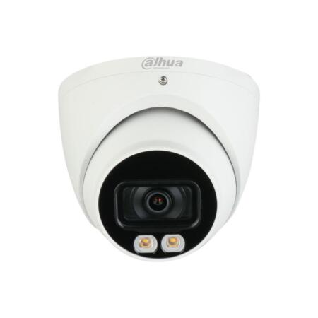 DAHUA-1902-FO | IP dome AI Series StarLight with white LEDs of 20 m, for outdoors. 1/2,8” Sony® CMOS 2MP. Triple Stream. H.265+/ H.265/ H.264+/ H.264/ MJPEG. 1080P at 25fps. ICR filter. 0,002 lux F1.6. 2,8 mm lens (106°). OSD, AWB, AGC, BLC, HLC, WDR 120dB, 3D-DNR, 4 ROI, mirror, motion detection and privacy mask. Face capture, face attributes, perimeter protection and people counter. IVS. Microphone incorporated. MicroSD. Onvif, CGI, P2P. IP67. 3AXIS. 12V DC. PoE.