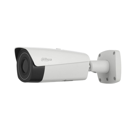 DAHUA-1941N | Dahua Thermal Camera. CIF+ resolution (400x300). Detect people up to 735m. Detect vehicles up to 1634m. Focal Length: 25mm (15.5°x11.6°). AGC, 3D-NR, 4 ROI
1 input / 1 audio output. 2 inputs / 2 alarm outputs. MicroSD slot, BNC port, RS485, RJ45, IP67, PoE, ePoE