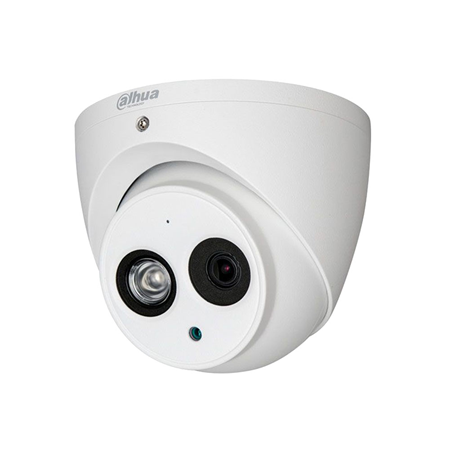 DAHUA-2040-FO | Domo 4 en 1 Dahua. 8MP@15ips. Salida 4 en 1 conmutable. ICR, 0,03 lux, Smart IR 50m. Óptica fija de 3,6 mm. WDR 120dB, 2D/3D-NR. Incorpora micrófono. IP67, 3AXIS