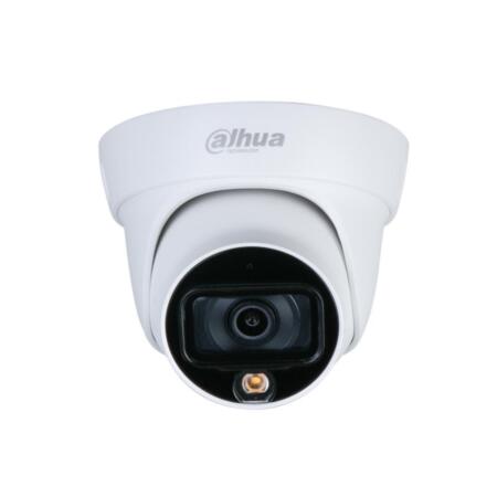 DAHUA-2044 | Fixed dome 4 in 1 Dahua Full Color StarLight with white lighting 20 m for outdoor. CMOS 1 / 2.8 ”of 2MP. 4-in-1 output (HDCVI / HDTVI / AHD / 960H) switchable from OSD or UTC DAHUA-498 (PFM820). 2.8 mm (106 °) lens. 0.005 lux. OSD, AWB, AGC, BLC, HLC, digital WDR, 2D-NR, defog, mirror, privacy masks. It incorporates microphone. IP67 3AXIS. 12V DC