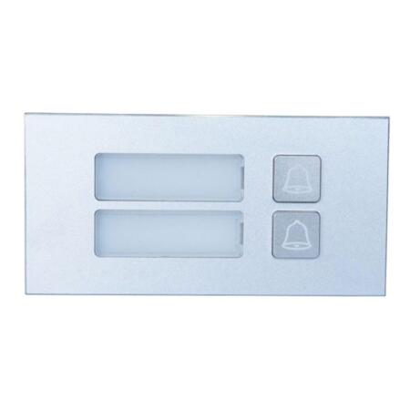DAHUA-2105 | 2 mechanical call button module for Dahua VTO4202F-X series modular video door entry system. Anodized aluminum. IP65, IK07.
