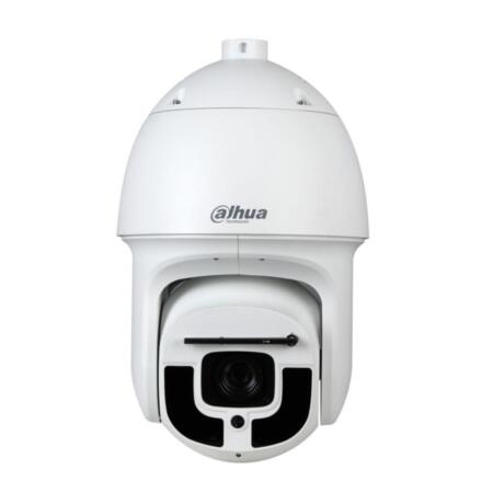 DAHUA-2124 | Dahua StarLight IP PTZ of 200°/sec. with IR of 450 m, for outdoors. H.265+/H.265/H.264+/H.264/MJPEG. 1/1,8” Sony® STARVIS™ CMOS, 2 MP. Triple stream. 2MP at 25 fps. 60X optical zoom of 5,7~336 mm. 16X digital zoom. ICR filter. 0,002 lux. OSD, AWB, AGC, BLC, HLC, WDR true (120dB), 2D/3D-NR, defog, EIS, motion detection and privacy mask. Autotracking. IVS. 300 presets DH-SD and Pelco-D/P. RS485. Audio: 1 in / 1 out. Alarm: 7 in / 2 out. MicroSD slot. RJ45 Gigabit. Onvif, PSAI, CGI. IP67. Lightning-proof 8KV. Lens cleaner. Hi-PoE+. Wall mount and power supply included.