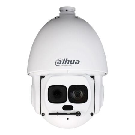 DAHUA-2134 | Dahua Starlight PTZ IP dome AI series of 200°/sec. with laser ilumination of 550 m, for outdoors. H.265+/ H.265/ H.264+/ H.264/ MJPEG. 1/2,8” CMOS, 4 MP. Triple stream. 4MP@25fps. 45X optical zoom of 3,91~177,7 mm. 16X digital zoom. ICR filter. 0,005 / 0,0005 lux. OSD, AWB, AGC, BLC, HLC, WDR 120dB, 2D/3D-DNR, digital defog, EIS, motion detection, privacy mask. Autotracking. Perimeter protection, video metadata, face detection. IVS. 300 presets DH-SD and Pelco-D/P. Audio: 1 in / 1 out. Alarm: 7 in / 2 out. MicroSD slot. Onvif, CGI. IP67. Lightning-proof 8KV. 36V DC. Hi-PoE. Bracket and power supply included.
