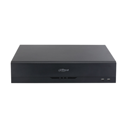 DAHUA-2276-FO | XVR 5 en 1 Dahua WizSense de 16 canales HDCVI/HDTVI/AHD/CVBS + 16 canales IP 12MP (sumado a las entradas BNC). Las entradas BNC pueden convertirse en IP. Formato AI/H.265+/H.265/H.264+/H.264. Audio bidireccional. 16 entradas / 1 salida de audio. Reproduce 16 canales. 128 Mbps. Grabación 8MP (7 ips), 6MP (10 ips), 5MP (12 ips), 4K-N, 4MP, 3MP (15 ips), 4M-N, 1080N, 720P, 960H, D1, CIF (25 ips). 2 salidas HDMI (HDMI 1 4K), 1 salida VGA (1080P), 1 salida BNC. Protección perimetral de 2 canales. Reconocimiento facial de 2 canales. SMD Plus de 16 canales. 16 entradas / 6 salidas de alarma. Admite 8 HDD SATA de hasta 10TB. 2 puertos RJ45 Gigabit. Onvif, CGI, P2P, DDNS. 4 USB, 1 RS485, 1 RS232. 220V CA. Sobremesa, 2U