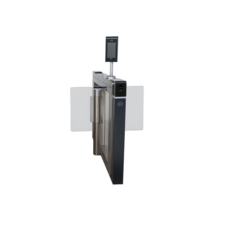 DAHUA-2290 | Dahua Access Control Barrier. Motors and barriers on both sides, 2 readers, 1 access control terminal with facial recognition. Integrated access control module, turnstile control module, alarm module. IC card reading function. RS485 and RS232 wired system. Stainless steel cabinet with a thickness of 2 mm. Applicable to outdoor environments such as industrial parks, office buildings, schools, factories, CBD, residential areas and more. Supports fingerprint sensor modules, barcode reader, and facial recognition modules (sold separately)