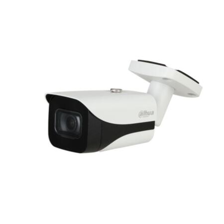 DAHUA-2299-FO | Dahua AI Series IP bullet camera with Smart IR of 50 m for outdoor. 1 / 2.7 ”CMOS of 5MP. Triple Stream. H.265 / H.264 / MJPEG format. Resolution up to 5MP at 20ips, 1080P at 50ips. ICR filter. 0.005 lux F1.6. 2.8 mm (102 °) fixed lens. OSD, AWB, AGC, BLC, HLC, WDR 120dB, 3D-DNR, 4 ROI zones, mirror, video sensor and privacy masks. Face detection, face attributes, perimeter protection and people counting. Intelligent detection (IVS). Heat map. MicroSD slot. Onvif, CGI, P2P. IP67. 3AXIS. 12V DC. PoE / ePoE