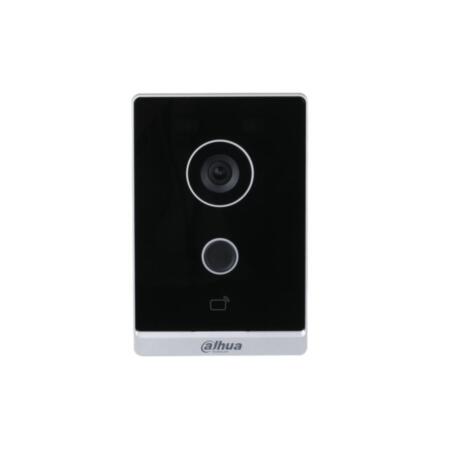 DAHUA-2309 | Estación WiFi de videoportero SIP Dahua apta para exterior. Diseño delgado y ligero. Temperatura de funcionamiento de -30°C ~ +60°C. Grado de protección IP65 (requiere sellado de silicona). Iluminación IR y visión nocturna. Desbloqueo por tarjeta, desbloqueo por APP y desbloqueo desde monitores interiores. Llamada de voz y audio bidireccional a través de la aplicación. Capacidad de hasta 10.000 tarjetas. Alarma de sabotaje. Admite PoE estándar. Controla dos cerraduras. Soporta red inalámbrica mediante WiFi