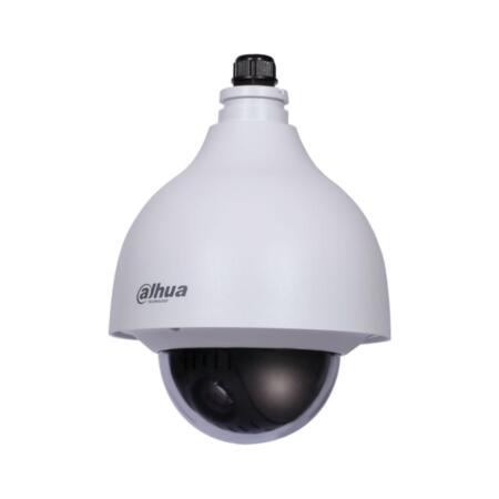 DAHUA-2600 | Domo motorizado 4 en 1 día/noche de 300°/seg., antivandálico para exterior. CMOS 1/2,8” Sony® STARVIS™ de 2MP. Resolución 1080P (25 ips), 720P (25/50 ips). Salida 4 en 1 (HDCVI / HDTVI / AHD / 960H). Zoom óptico 15X de 5~75 mm (H: 58,9°~5,1°). Zoom digital 16X. Filtro ICR. OSD, AWB, AGC, BLC, HLC, WDR real 120 dB, 2D/3D-DNR, videosensor, 24 mascaras de privacidad. 300 presets DH-SD, Pelco-D/P. 1 entrada de audio. 2 entradas / 1 salida de alarma. RS485. IP66, IK10. 12V CC. Incluye soporte de pared y alimentador.