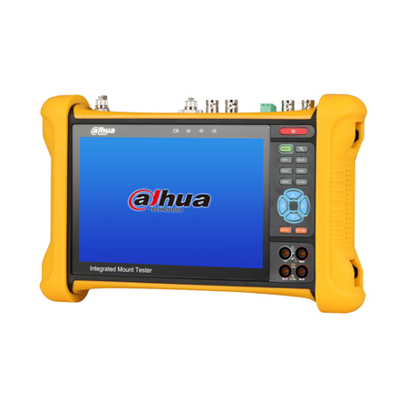 DAHUA-2608N | Dahua multi-function 6 in 1 CCTV tester. Supports IP, CVI, AHD, TVI, CVBS and SDI video display. HDMI input and output. Output 12V DC /2A. 7” 1080P retina touch screen. TDR network cable test and cable tracer function. Optical power meter function